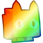 Shiny Rainbow Fire Cat
