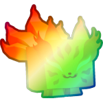 Shiny Rainbow Fire Kitsune