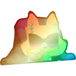Shiny Rainbow Flex Fluffy Cat