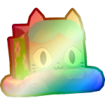 Shiny Rainbow Floatie Cat