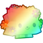 Shiny Rainbow Flowers Hedgehog