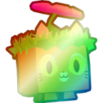 Shiny Rainbow Garden Cat