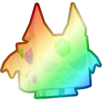 Shiny Rainbow Gemstone Gargoyle Dragon