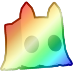 Shiny Rainbow Ghost Cat