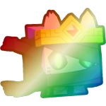Shiny Rainbow Ghostly Cat