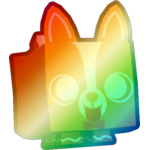 Shiny Rainbow Gingerbread Corgi