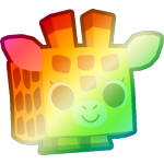 Shiny Rainbow Giraffe