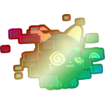 Shiny Rainbow Glitched Cat Ball