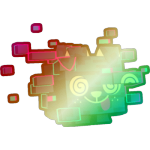 Shiny Rainbow Glitched Dog
