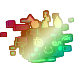 Shiny Rainbow Glitched Unicorn