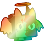 Shiny Rainbow Good vs Evil Cat