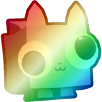 Shiny Rainbow Googly Cat