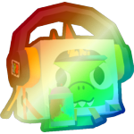 Shiny Rainbow Graffiti Dino