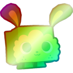 Shiny Rainbow Grass Bunny