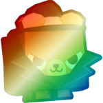 Shiny Rainbow Hacker Bear