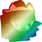 Shiny Rainbow Hacker Cat