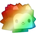 Shiny Rainbow Hedgehog