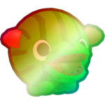 Shiny Rainbow Hippomelon Ball