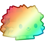 Shiny Rainbow Holiday Hedgehog