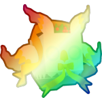Shiny Rainbow Holiday Owl