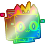Shiny Rainbow Holographic Cat