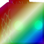 Shiny Rainbow Huge Abyssal Jellyfish