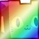 Shiny Rainbow Huge Angel Cat
