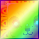 Shiny Rainbow Huge Bejeweled Lion