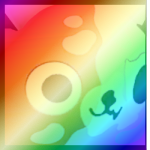 Shiny Rainbow Huge Blurred Bear Ball