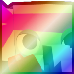 Shiny Rainbow Huge Boxing Elephant