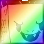 Shiny Rainbow Huge Cartoon Demon