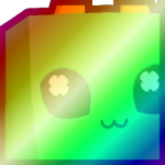 Shiny Rainbow Huge Clover Butterfly