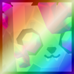 Shiny Rainbow Huge Crystal Bat