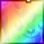 Shiny Rainbow Huge Crystal Dog