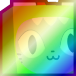 Shiny Rainbow Huge Dino Cat