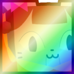 Shiny Rainbow Huge Doll Cat