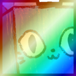 Shiny Rainbow Huge Doodle Cat