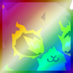 Shiny Rainbow Huge Electric Bunny Ball