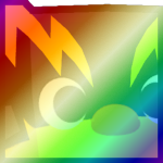 Shiny Rainbow Huge Electric Penguin