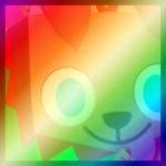 Shiny Rainbow Huge Elf Dog