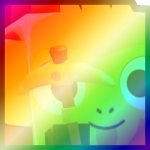 Shiny Rainbow Huge Evolved Mining Monkey