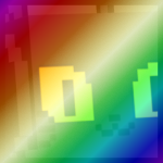 Shiny Rainbow Huge Evolved Pixel Cat