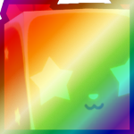 Shiny Rainbow Huge Evolved Starry Eye Bunny