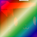 Shiny Rainbow Huge Forcefield Cat