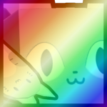 Shiny Rainbow Huge Hoverboard Cat