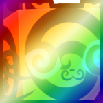 Shiny Rainbow Huge Hypnotic Cat