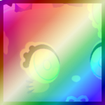 Shiny Rainbow Huge Kawaii Cat
