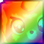 Shiny Rainbow Huge Kawaii Tiger