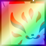 Shiny Rainbow Huge Kitsune Fox