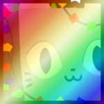 Shiny Rainbow Huge Lit Cat